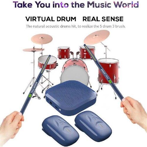 Electronic Virtual Air Drum Drumsticks Pedals Professional