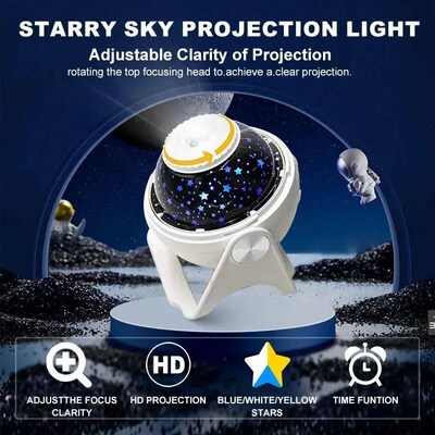 Creative Starry Sky Projection Light with 7 Light Effects US