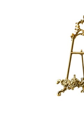 法式中古合金复古盘架画架欧式桌面摆件家居复古支撑架展示架装饰