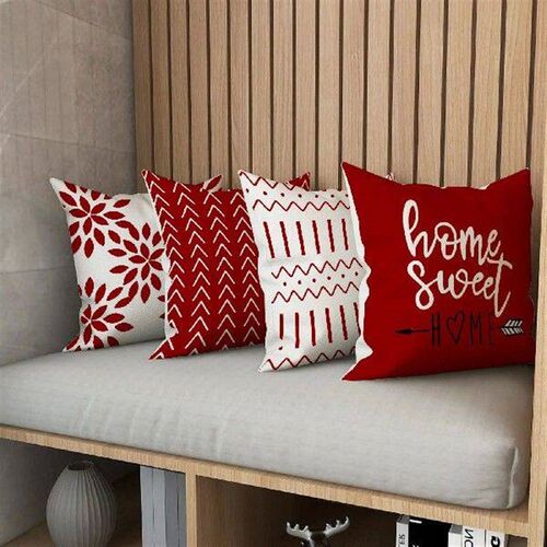Linen Fabric Pillow Case for Home Couch Bed, Throw Pillow