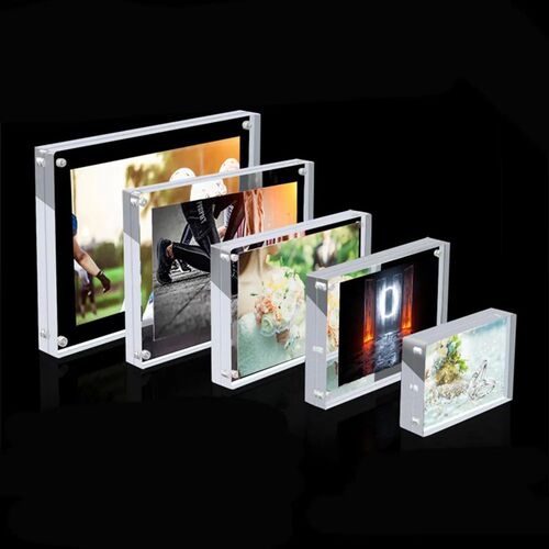 1 Pc Transparent Photo Frame Acrylic Magnetic Display Frame