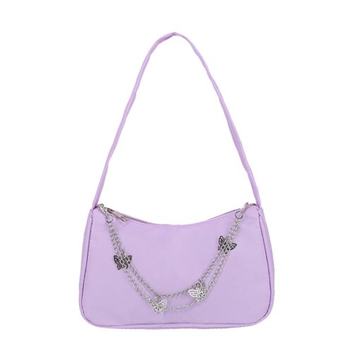 Fashion Women Small Shoulder Underarm Bag PU Leather & Nylon