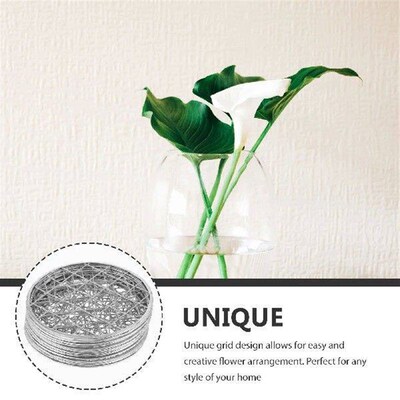 12 Pcs Flower Arrangement Pen Holder Mason Jars Metal Grid