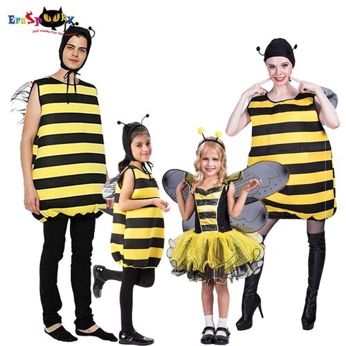 Eraspooky Halloween Yellow Bumble Bee Costume Adult Kids