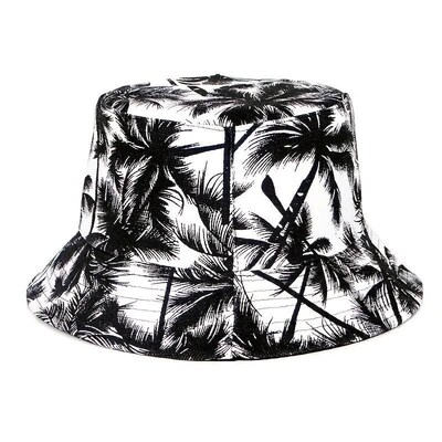 2024 New Unisex Tropical Coconut ree Print Personality Bucke