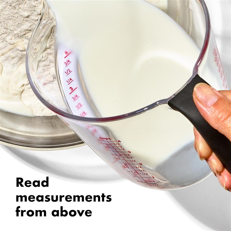 Angled Measuring Cup Liquid Ml and Oz Baking Cooking
