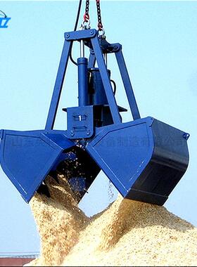 Excavator equipment shell bucket360度旋转贝壳斗挖机卸沙斗