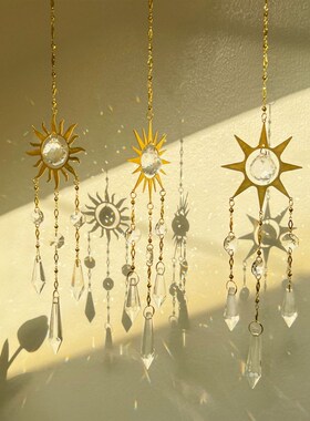 金属挂件手工风铃挂饰车载装饰cra sun cacher太阳捕手