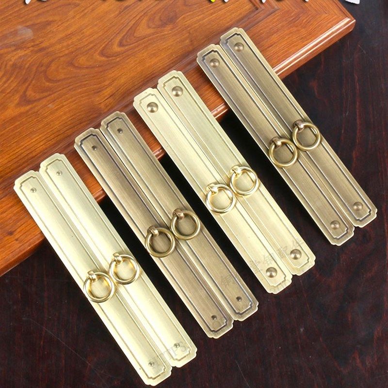 中式门环铜拉手仿古简约木门铜拉环柜门加长复古典门把手,基础建材,小拉手,淘宝优惠券,粉丝福利购,淘宝优惠卷