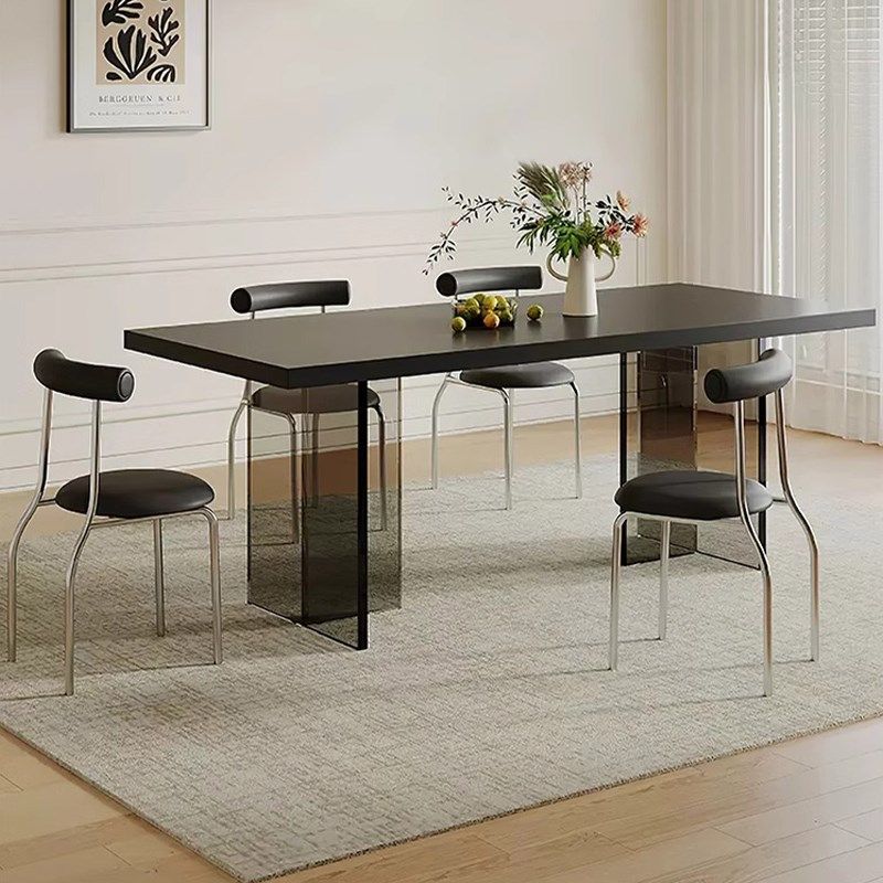 现亚克力岩板餐桌家用餐厅网红小户型悬浮设计餐桌椅组合,住宅家具,岩板餐桌,淘宝优惠券,粉丝福利购,淘宝优惠卷