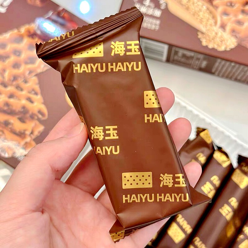 新款海玉蜂巢脆红糖焦糖夹心饼干160g独立小包装山西特产休闲零食
