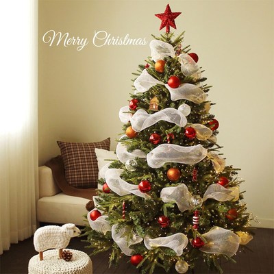 圣诞树大型装饰品客厅氛围场景布置新款圣诞节家用y摆件ns风