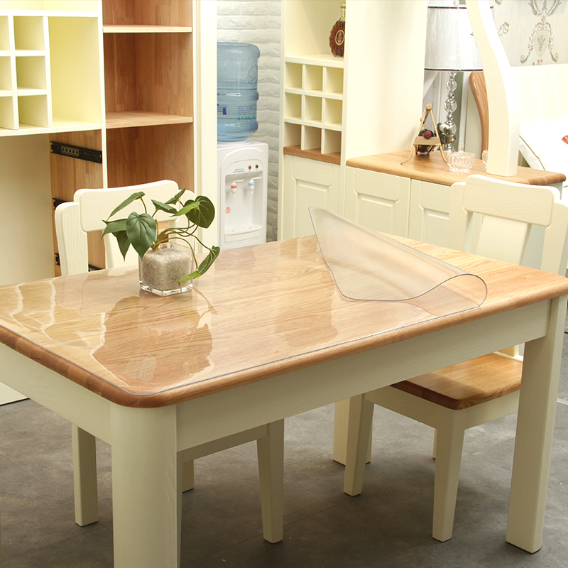 中田玻璃桌布透明磨砂板防烫茶几桌垫P防水防油免洗餐桌垫