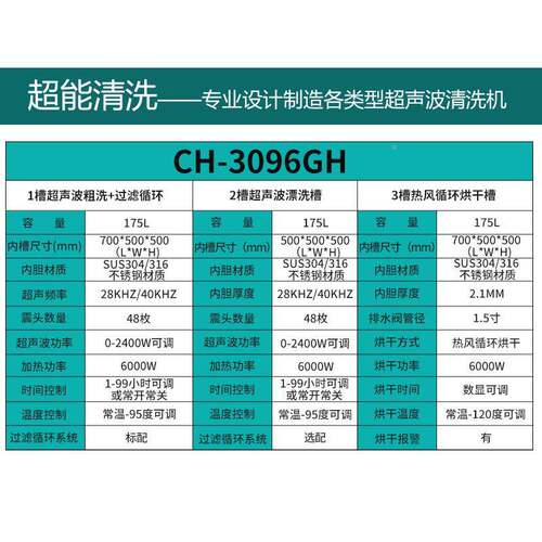 支持非标槽清洁超声波清洗H机东超能C-3096EGYG源头工厂多冷却H油