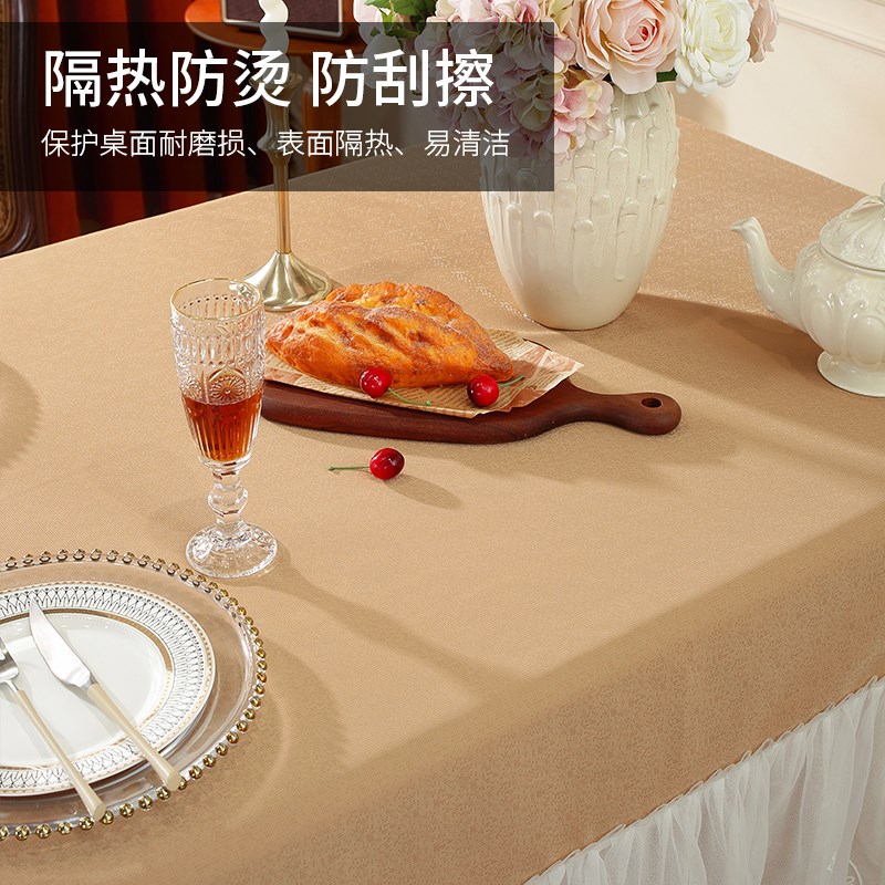 高级感桌布家用餐桌防滑桌罩茶几全包防水防油长方形加厚轻奢台布