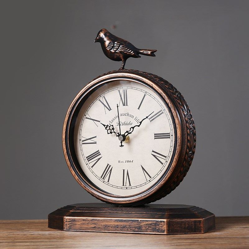 欧式复古座钟客厅坐钟钟表摆件桌面美式创意台式台钟时钟摆钟家用,家居饰品,台钟/闹钟,淘宝优惠券,粉丝福利购,淘宝优惠卷