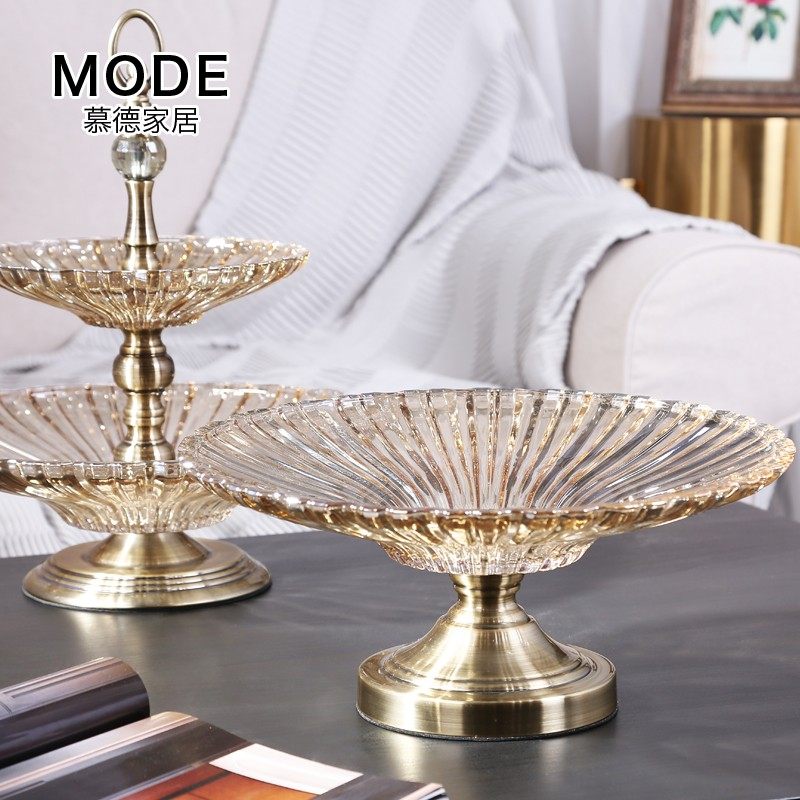 欧式现代奢华水晶玻璃糖果水果盘大号创意客厅茶几果盘装饰摆件,家居饰品,果盘/果篓,淘宝优惠券,粉丝福利购,淘宝优惠卷