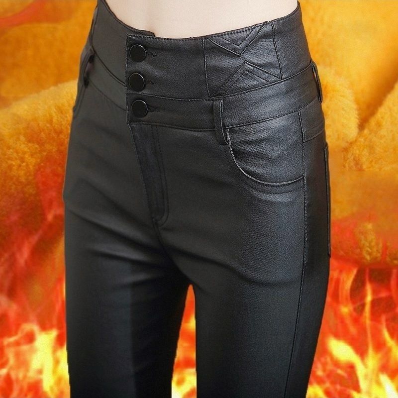 2024皮裤女新款外穿冬季高腰长裤皮打底裤裤子哑光小脚女加厚加绒,女装/女士精品,打底裤,淘宝优惠券,粉丝福利购,淘宝优惠卷