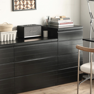 北欧全实木斗柜卧室储物柜电视餐边收纳柜四斗柜三斗柜现代简约