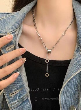 简约多层长款细蛇骨链颈链轻奢小众个性淡水珍珠项链毛衣链配饰