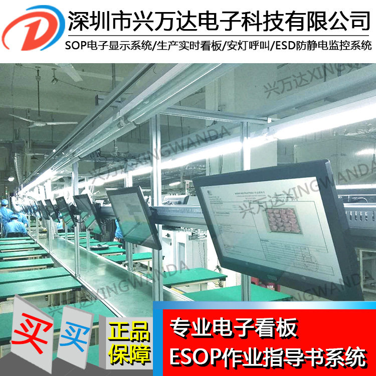 生产线看板管理系统电子化sop无纸化系统车间液晶数据监控兴万达