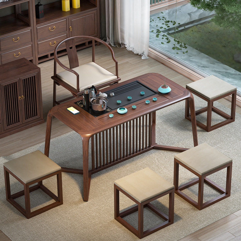 新中式阳台茶桌椅组合家用简约客厅阳台小型泡茶桌禅意一体泡茶几,商业/办公家具,茶台/茶桌,淘宝优惠券,粉丝福利购,淘宝优惠卷