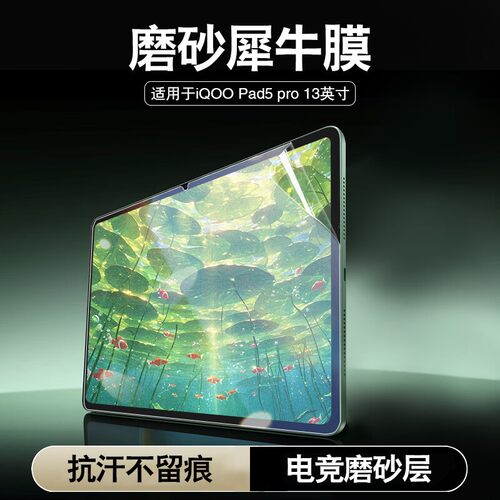 NE适用iQOO Pad5/5e/2/air Pro平板电脑膜保护膜屏幕磨砂无指纹低反光柔光膜贴膜非类纸膜 【13英寸】