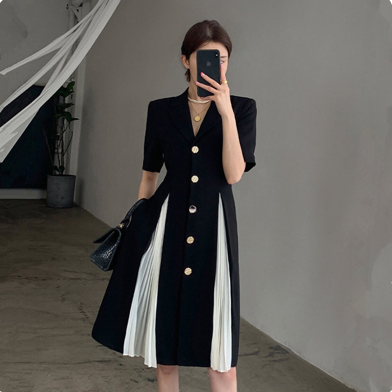 高级感孕妇裙夏装西装裙时尚大码拼接百褶裙韩版通勤女人味连衣裙,孕妇装/孕产妇用品/营养,T恤,淘宝优惠券,粉丝福利购,淘宝优惠卷