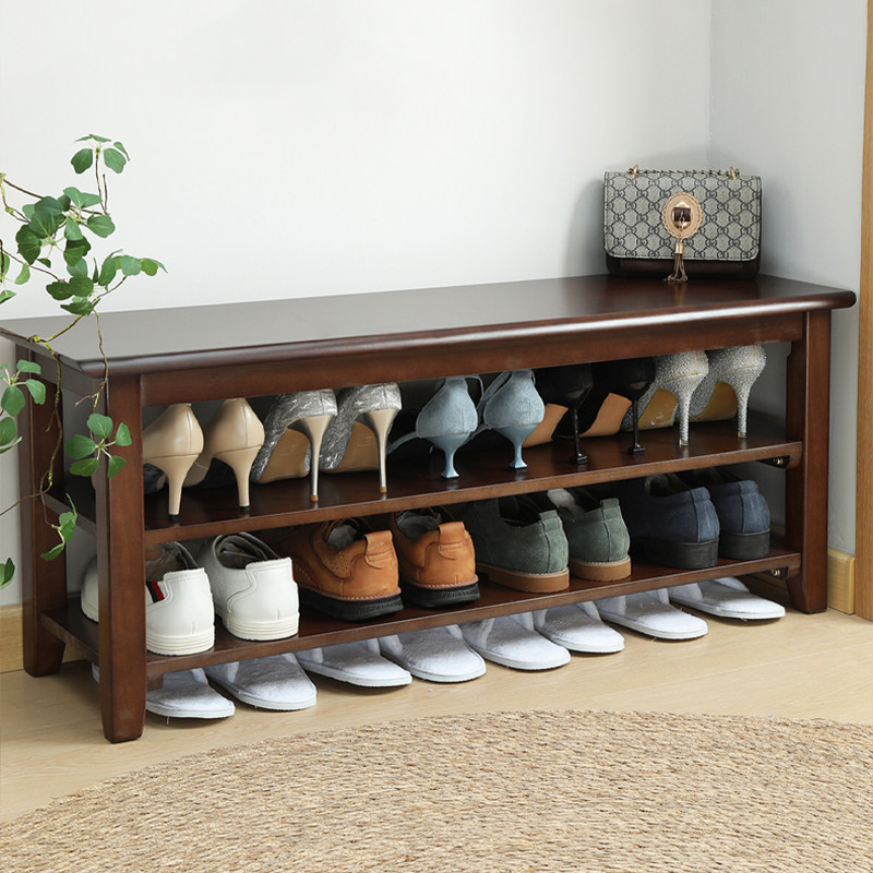 实木可坐换鞋凳鞋架家用入户门口穿鞋长凳简易多层鞋架子网红鞋柜,住宅家具,鞋架,淘宝优惠券,粉丝福利购,淘宝优惠卷