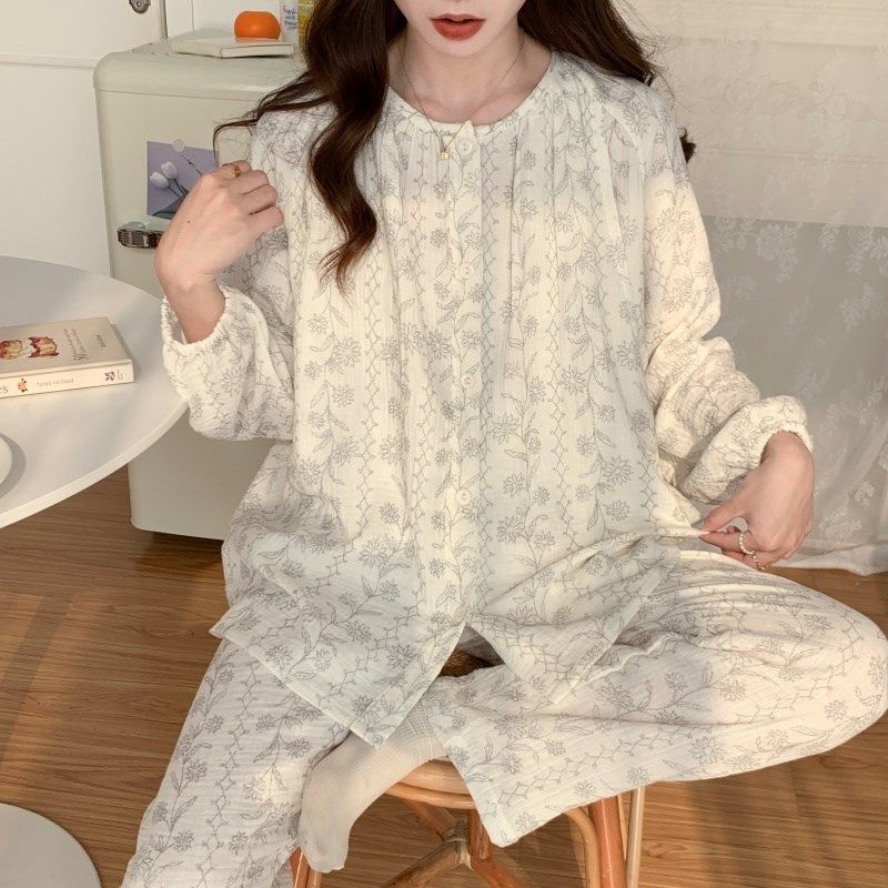 月子服纯棉纱布产后哺乳睡衣春秋薄款大码夏季喂奶孕妇待产家居服,孕妇装/孕产妇用品/营养,家居服套装,淘宝优惠券,粉丝福利购,淘宝优惠卷