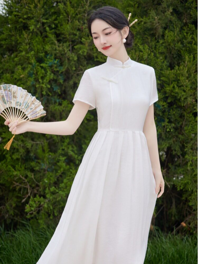 改良旗袍2024新款日常可穿中国风女汉服女款夏季新中式国风连衣裙图片
