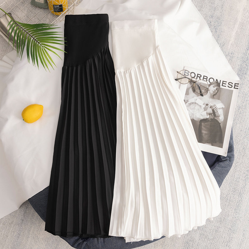 孕妇裙子夏季外穿百褶雪纺半身裙中长款托腹A字裙夏装简约孕妇裙,孕妇装/孕产妇用品/营养,半身裙,淘宝优惠券,粉丝福利购,淘宝优惠卷