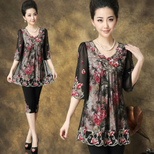 夏装 潮妈妈春装 套装 50岁2020新款 外套 中老年人两件套40 中年女装