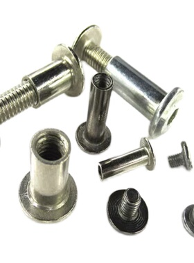 黑色对锁账本螺钉相册装钉螺丝对接子母钉M4-5X6X8X10X12X15X20