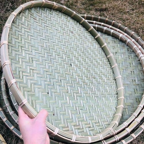 晒干货手工竹编竹制品农家竹匾无孔家用竹筛簸箕多件不支持退货款