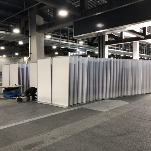 丽屏展架快展海报架立式门型展架铝合金KT板立牌广告架4S店宣传架