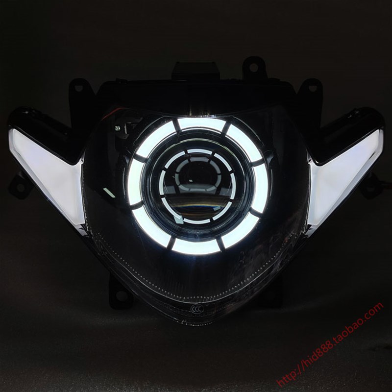 适用铃木GSX250R改装升级天使眼大灯总成配件摩托车灯LED双光透镜