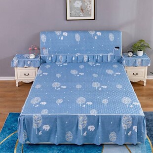 床头套罩床裙套装网红全包1米5一米八的夹棉床头罩四季通用田园风