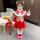 女宝拜年服新年古装 儿童唐装 过年衣服 中国风2024新款 汉服女童冬装