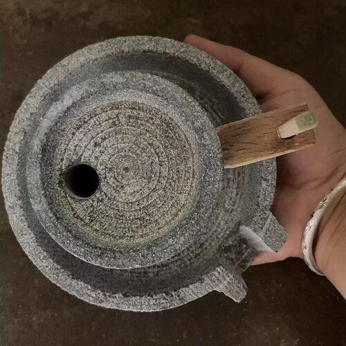 小石磨  家用磨盘老石磨青石石磨家用磨盘手工石磨家用迷你小摆件