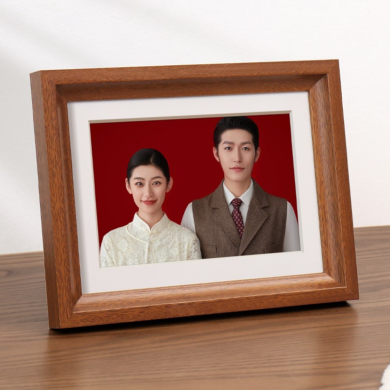 结婚照相框空框摆台洗照片做成海马体定制diy登记证件照六6寸7寸