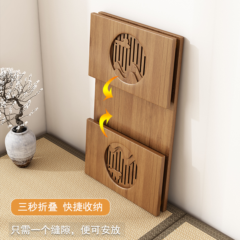 飘窗小桌子可折叠炕桌楠竹家用榻榻米茶桌茶几床上学习矮桌飘窗桌