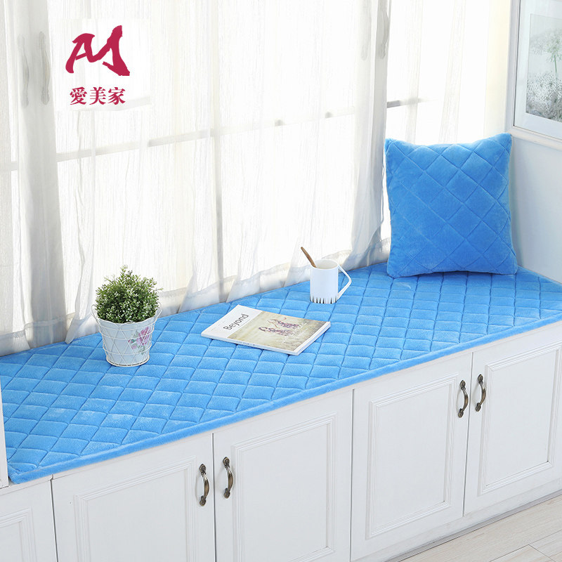 四季加厚毛绒海绵飘窗垫窗台垫子防滑阳台垫卧室田园榻榻米垫定制,居家布艺,飘窗垫,淘宝优惠券,粉丝福利购,淘宝优惠卷