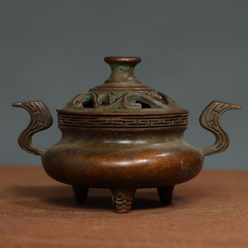 家用薰老式仿古宣德炉精工三足象腿炉五供摆件檀,家居饰品,桌面摆件,淘宝优惠券,粉丝福利购,淘宝优惠卷