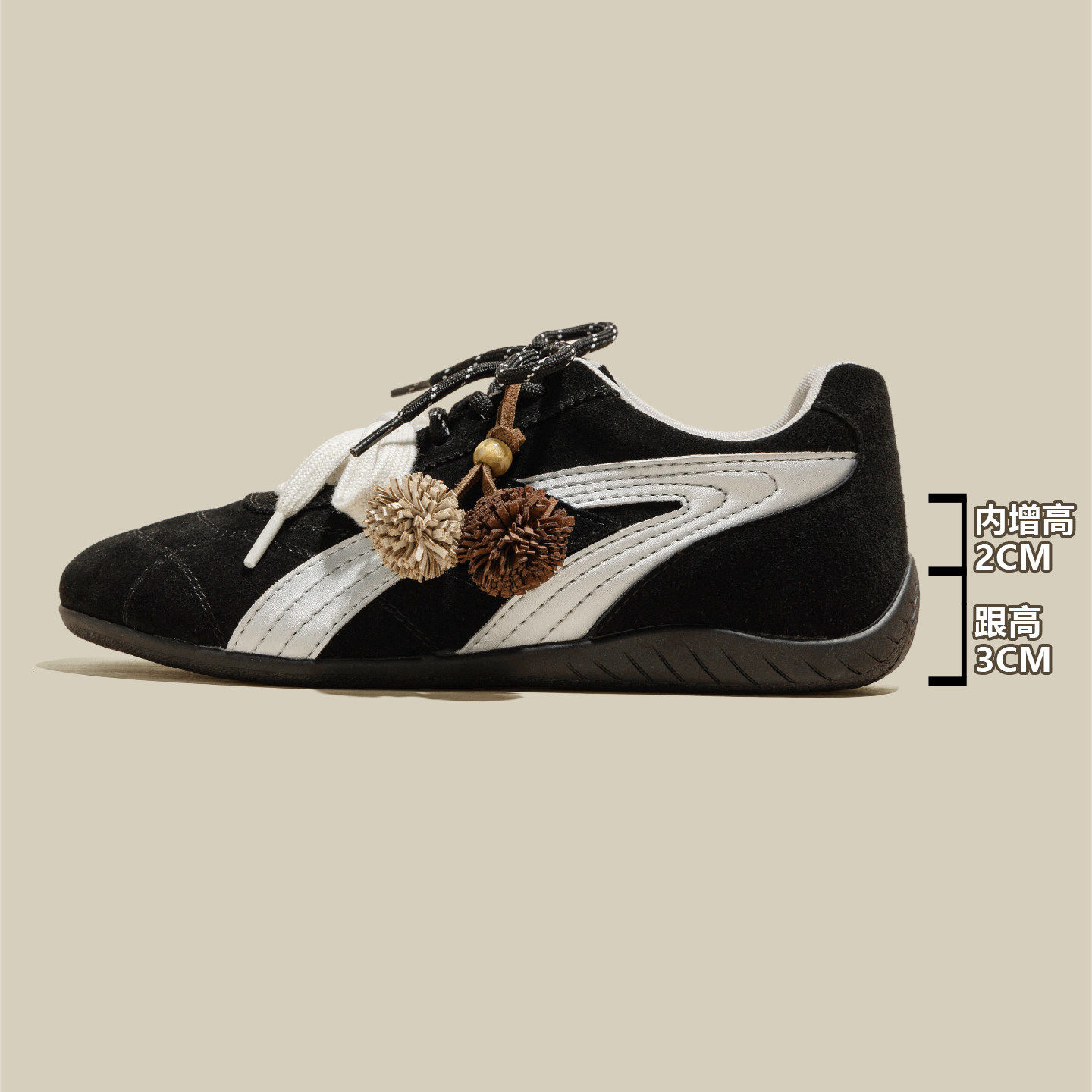 Snowelf复古德训鞋女款冬季新款鞋子内增高厚底鞋轻便运动休闲鞋,女鞋,时尚休闲鞋,淘宝优惠券,粉丝福利购,淘宝优惠卷