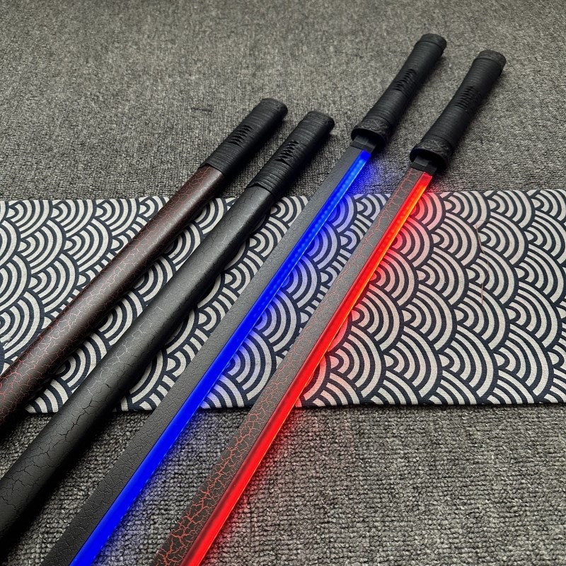 充电发光款唐横木刀唐横刀带鞘带灯发光剑夜光居合刀直款竹刀玩具