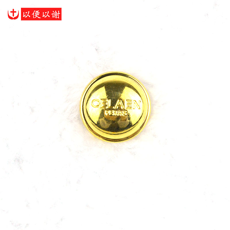金属圆形球面英文字母仿金纽扣羊呢绒大衣针织西装外套风衣装饰扣