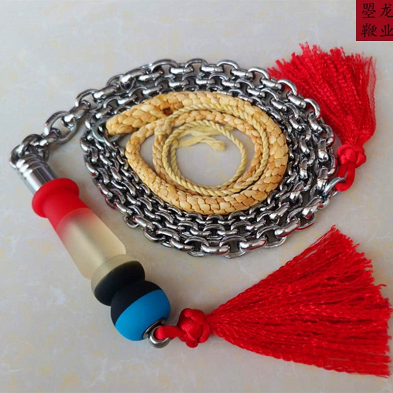 304不锈钢螺母鞭子麒麟鞭钢鞭甩鞭健身鞭迪尼麻鞭头牛筋轴承把手