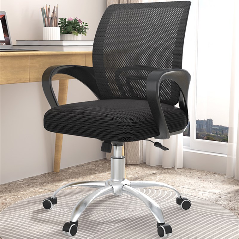 会议万向轮滑轮靠垫护腰电脑椅家用办公椅转O椅人体工学座椅电竞