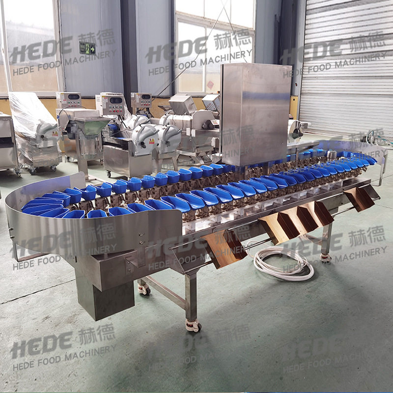 鸡爪大小重量分级设备 全自动家禽分选设备 乌鸡料盒式转盘选别机